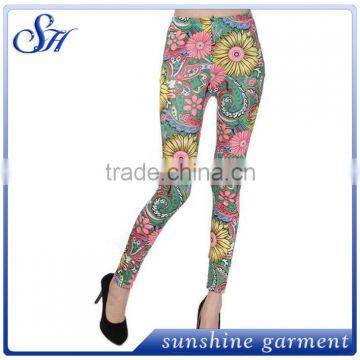 Latest Designs 92% Polyester 8% Spandex Clothing Bulk Wholesale Leggings 2017 photo-4
