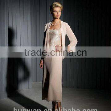 New Designer Long Sleeve Formal Mother of the Bride Chiffon Pant Suits photo-3