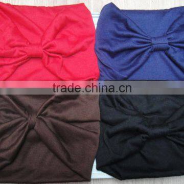 Fashion new popular bow hot jersey cotton plain lady stylish headband