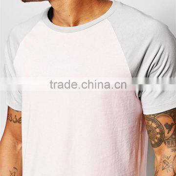2015 Mens Blank t Shirt Latest Contrast Raglan Sleeve t Shirt Men photo-3