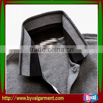 Wholesale Good Quality Low Price Dark Gray Polo Neck Pique Plain Color Polo Shirt photo-3