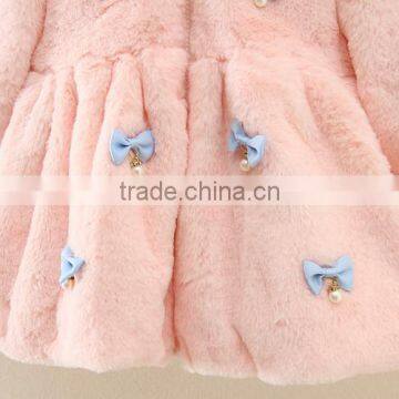 Kids Girls Solid Color High Fashion Faux Fur Coats,fashion Fancy Fur Hood Girls Winter Coats photo-6