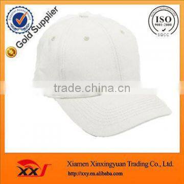2016 new design summer 100% cotton white blank baseball cap without logo from china