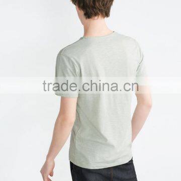 Causal Cotton v Neck t Shirt With Wholesale Price photo-3