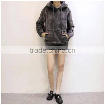 2017 Chinese Wholesale Custom Competitive Price Casual Zip Velvet Tracksuit photo-2