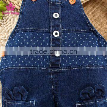 Fashionable Baby Denim Short Pants Buttons Carton Animal Kids Strap Jeans Pants photo-2