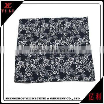 25*25cm wholesale cotton flower tie and handkerchief