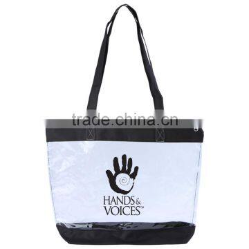 Clear Tote Bag - NFL Security Approved, Made of Clear Vinyl With 600 Denier Polyester Base and Handles and Comes With Your Logo. photo-3