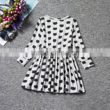 Hot Sale New Autumn Children Wedding Dress Baby Girls Dresses Kids Striped Bow Long-Sleeved Lace Princess Casual Dress For Party photo-3