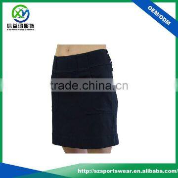 Simple Design Black Women Golf Short Skirt , Slim Fit Popular Golf dress