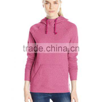 Women's Fleece Cowl Neck Pullover Hoodies With Eyelets photo-3