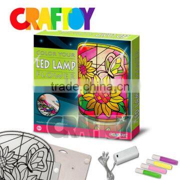 Window Paint Lamp Flower Educational Toy Child Toy Color Your Lamp Diy photo-2
