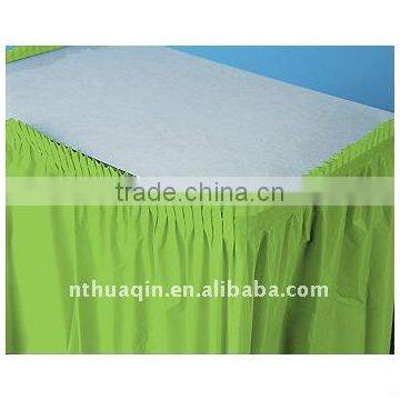 Polyester wedding table skirting table skirts table linen