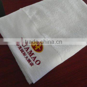 100% cotton satin embroidery bath towel,terry towel,hotel towel