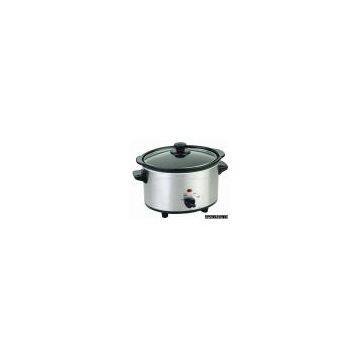 6.0qt Oval Stainless Steel Slow Cooker