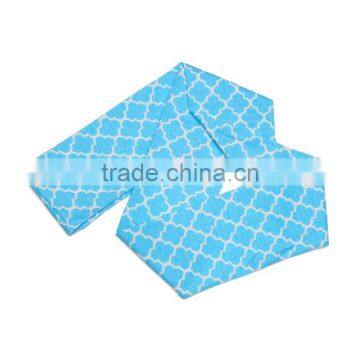 China supply factory price blue four leaf clover cotton scarves for kids and adults made in Yiwu Sue Lucky Garments Factory