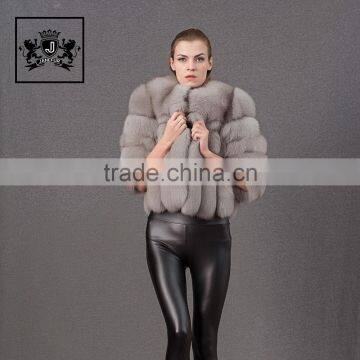 Good soft colorful vest sleeveless fox fur coat winter woman clothes