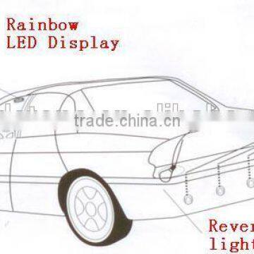 Super Slim Rainbow LED Display Auto Part Kit Sensor System 0.0-2.0 Meters Alarm photo-5