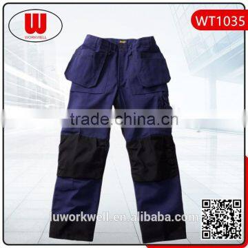 With knee pads cargo six pocket pants