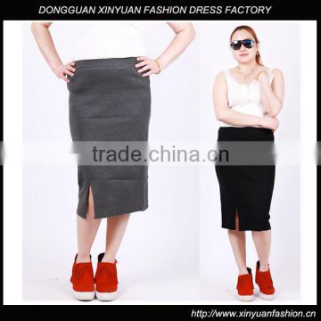 Custom Women Plus Size Clothing Knitted Long Pencil Skirts,Latest Plus Size Pencil Skirts For Fat Women