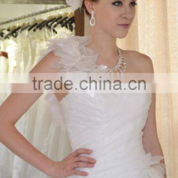 IN STOCK lace One-Shoulder party dress women's real silk sleeveless prom dress SE86