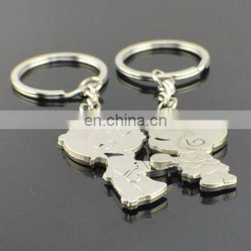 2014 New Arrival Fashion Romantic Kissing Lovers Keychain Couple Valentine's Day Gift