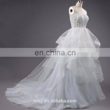 High-end Custom long tail ball gown wedding dress beaded Alibaba wedding dresses 2017