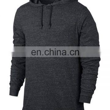 Long Sleeves Fleece Sweater Light Weight Pullover Hoodie Dark Grey Color