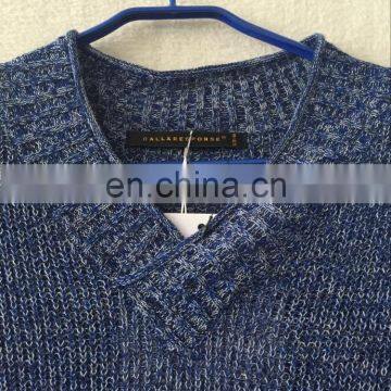 2017 Stylish Men Blue v Neck Nice Knit Soft Sweater t Shirt photo-5