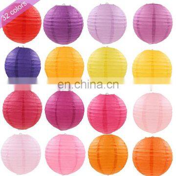 Paper lantern high quality 32 color wedding Hallowmas party paper lantern