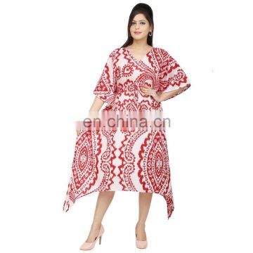 Indian Women's Casual Kaftan Cotton Plus Size Handmade Shirt Long Summer Wear Maxi Dress kaftan Tunic Style Long Kaftan