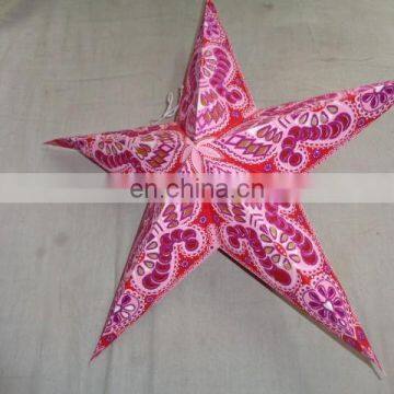 NEW GLITTER PRINTED PAPER STAR LANTERNS From India photo-2