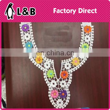 2017 new design wholesale milk silk collar with flower