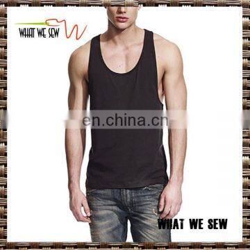 5%spandex 95% cotton fashion style fitness tank top for men with factory price