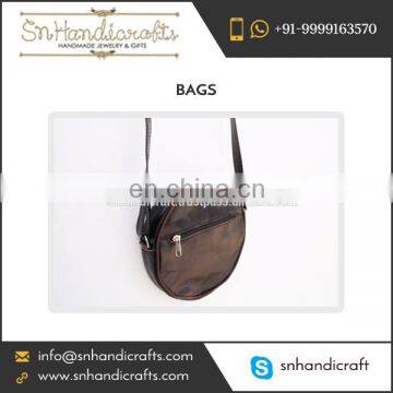 Dark Brown Leather Round Messenger Bags for Sale