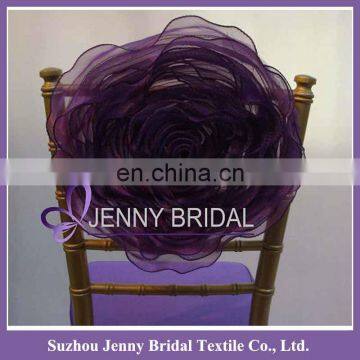 FL029A Artificial Organza Purple Wedding Rose Flower
