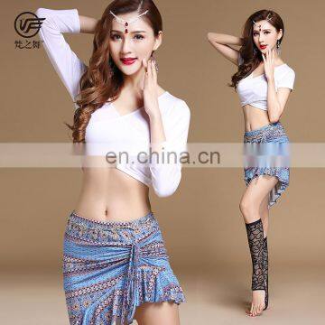 T-5189 Fashion designed printed pattern 12 colors belly dance costumes