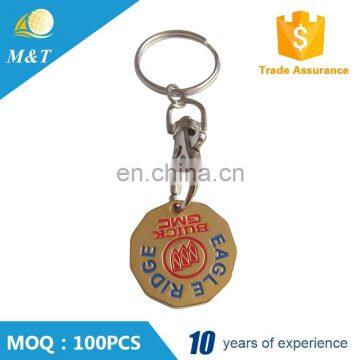 Promotional Gifts Metal Trolley Coin Cheap Custom Zinc Alloy Token Coin Holder Keychain With Your Own Logo photo-2