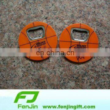 Plastic round shape bottle opener