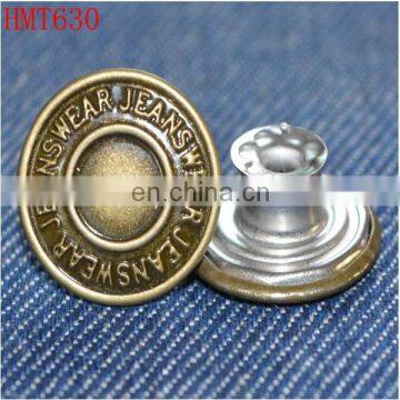 fashion stainless steel fastener jeans buttons