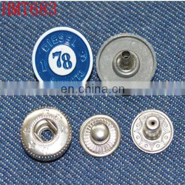 metal embossed snap button for garment