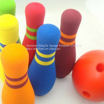 Customize NBR Foam Soft Bowling Set Toy 6 Pins + 1 Ball No-Fade