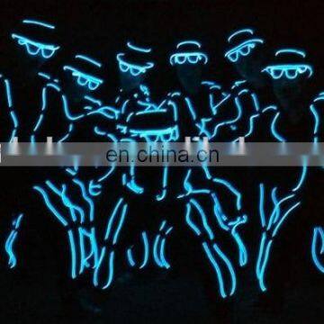 different size of electroluminescent el wire clothes