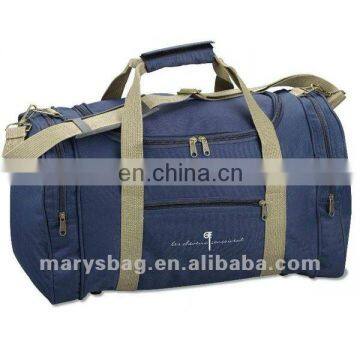 600D polycanvas duffel with antique brass trim