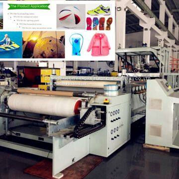 Hot Melt Adhesive TPU Film Extrusion Machine , TPU Film Coating Production Line