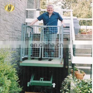 7LSJW Shandong SevenLift 1.1m small adjustable house wheelchair scissor manlift cable operated platform