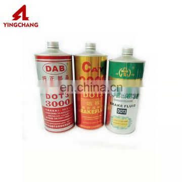 High quality 1L brake oil can screw cap tin