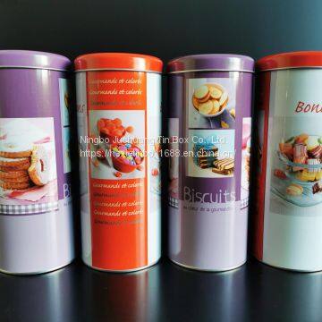 Lids Round Flat Cookie Tin Candy Chocolate & Cake Round Metal Tins photo-3