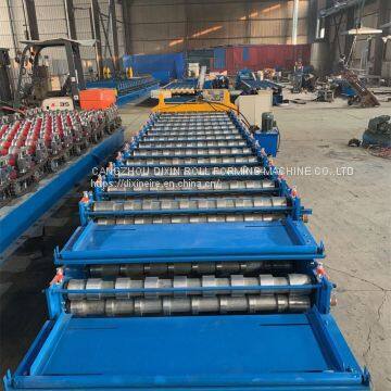Floor Tile Double Layer Making Machine Steel Sheet Metal Roofing Rolls Forming Machine photo-3