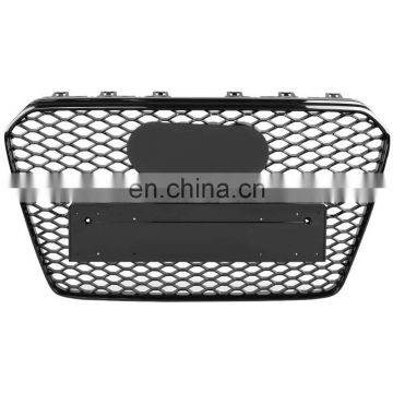 Honeycomb Center Grill Gloss Black Grille RS5 Style Fit 2013-2016 for Audi A5 S5